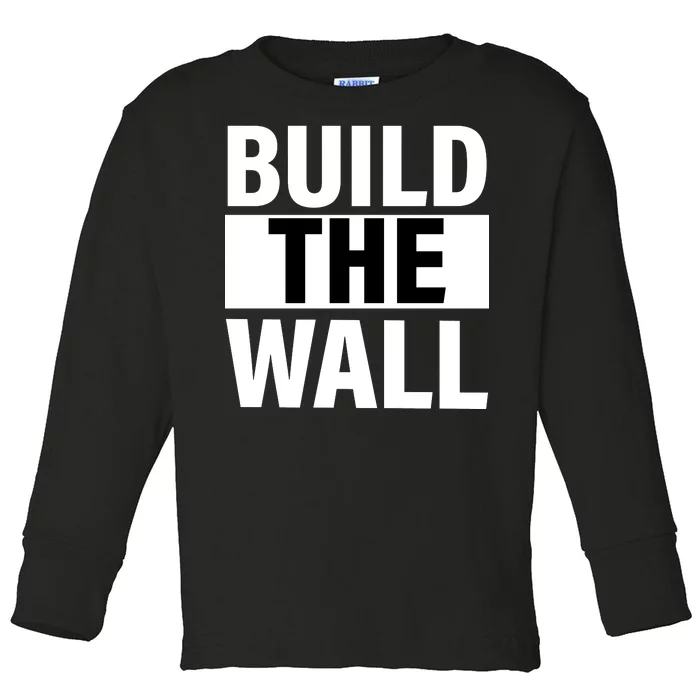 Build The Wall Box Logo Toddler Long Sleeve Shirt