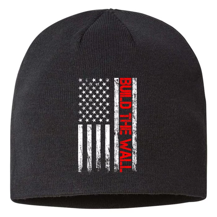 Build The Wall Distressed Flag 8 1/2in Sustainable Knit Beanie