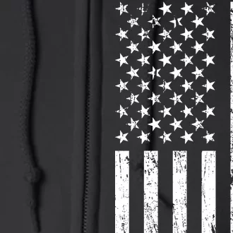 Build The Wall Distressed Flag Full Zip Hoodie