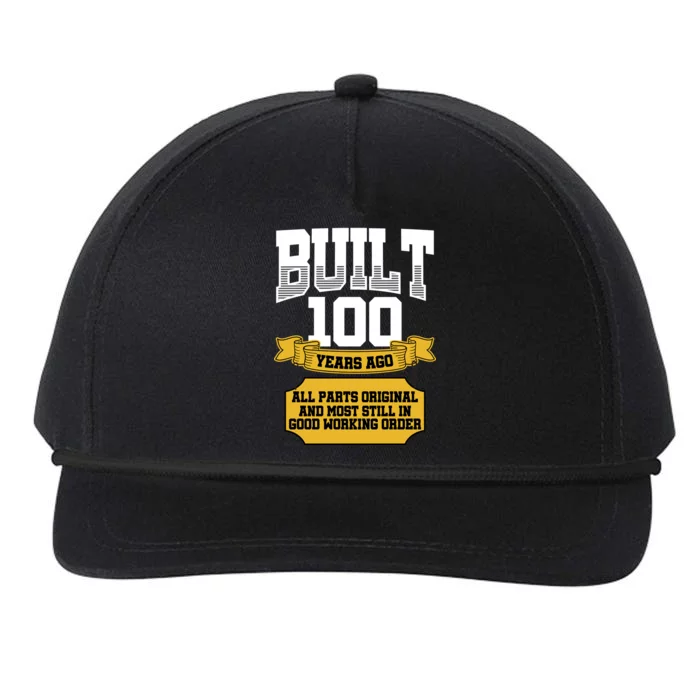 Built 100th Birthday All Original Part Snapback Five-Panel Rope Hat