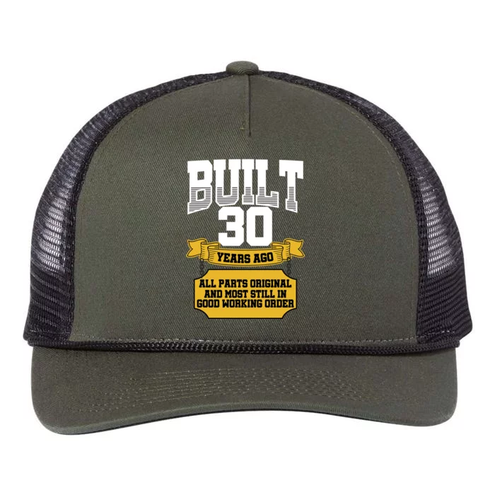 Built 30th Birthday All Original Part Retro Rope Trucker Hat Cap