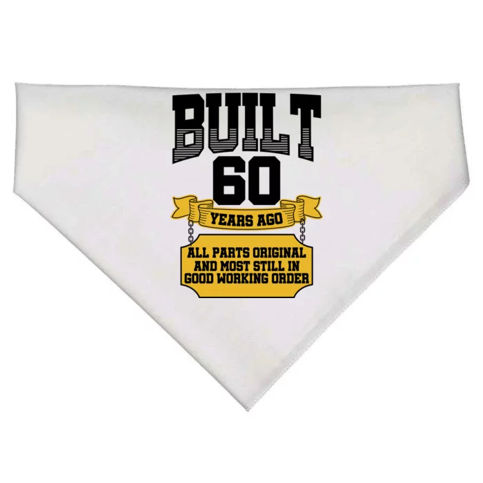 Built 60th Birthday All Original Part USA-Made Doggie Bandana