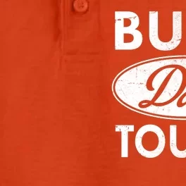 Built Dad Tough Car Logo Dry Zone Grid Performance Polo