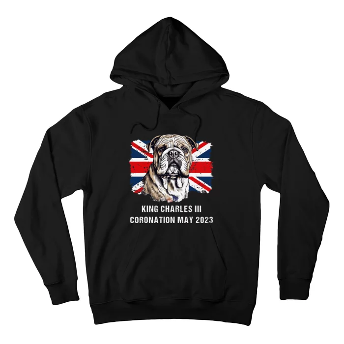 Bulldog Union Jack King Charles Coronation Hoodie