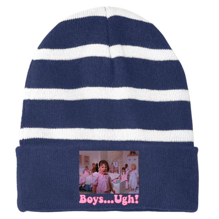 Boy Ugh Little Rascals Valentine Striped Beanie with Solid Band