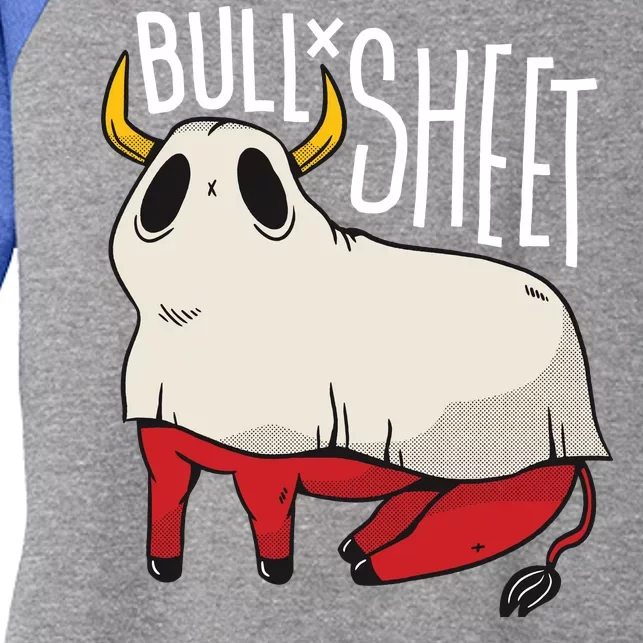 Bull Sheet Women's Tri-Blend 3/4-Sleeve Raglan Shirt