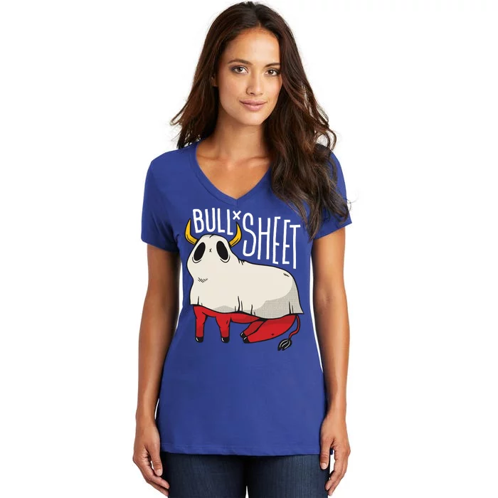 Bull Sheet Women's V-Neck T-Shirt