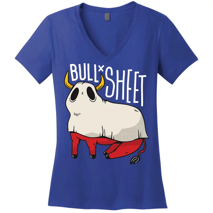 Bull Sheet Women's V-Neck T-Shirt