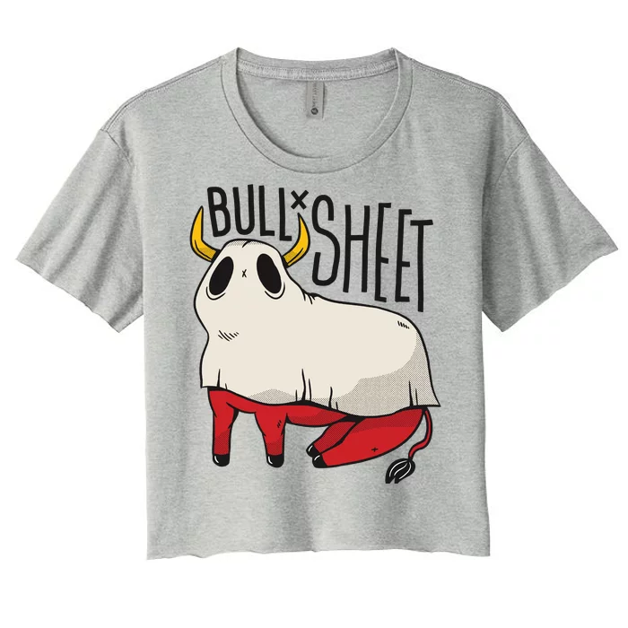 Bull Sheet Women's Crop Top Tee