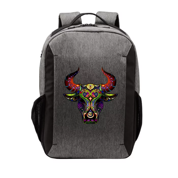 Bull Silhouette Head and Horns Vector Backpack