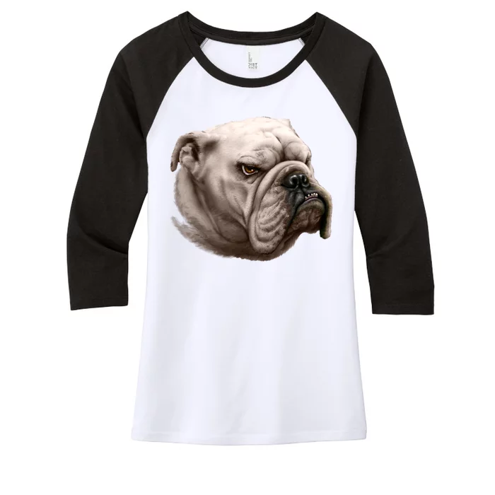 Bulldog Women's Tri-Blend 3/4-Sleeve Raglan Shirt