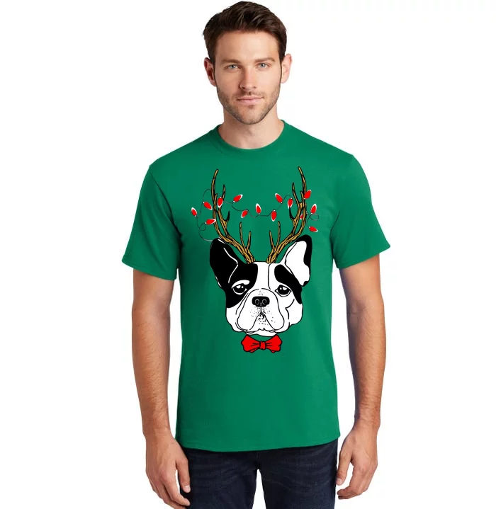 Bulldog Deer Antlers Tall T-Shirt