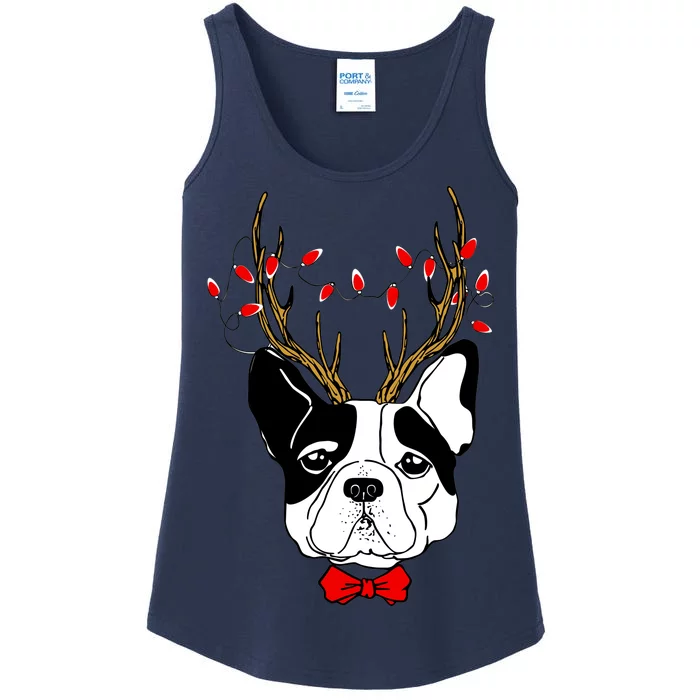 Bulldog Deer Antlers Ladies Essential Tank