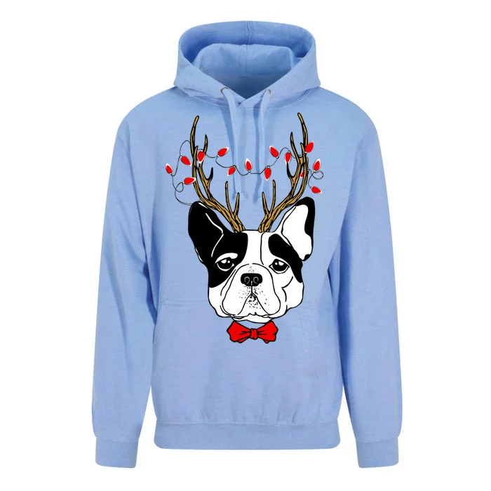 Bulldog Deer Antlers Unisex Surf Hoodie