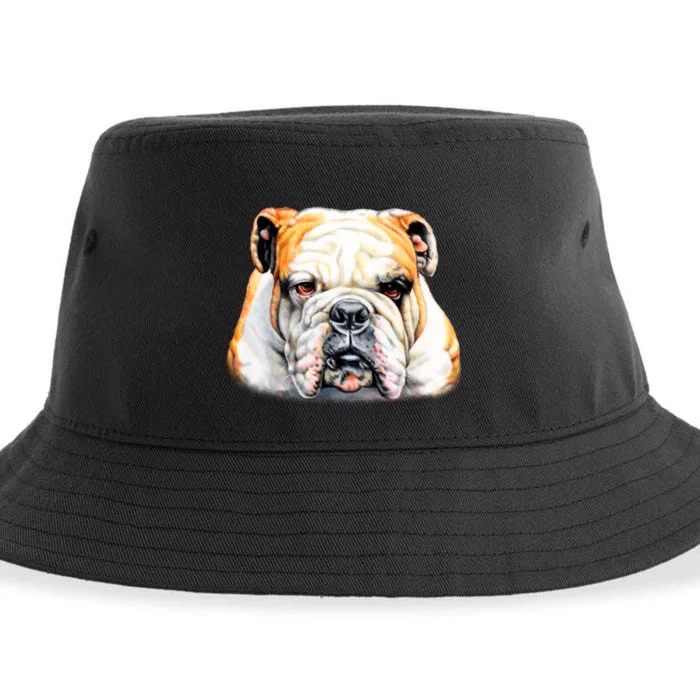 Bulldog Face Front Sustainable Bucket Hat