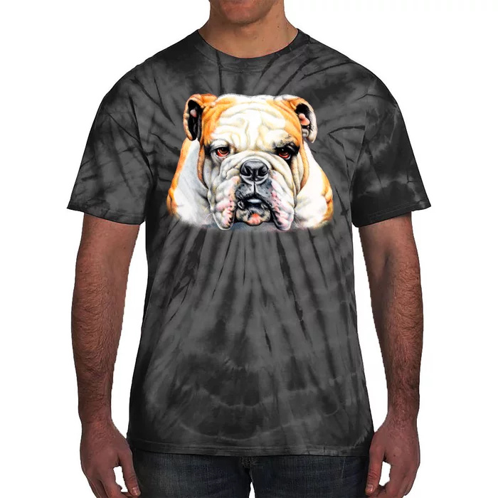 Bulldog Face Front Tie-Dye T-Shirt