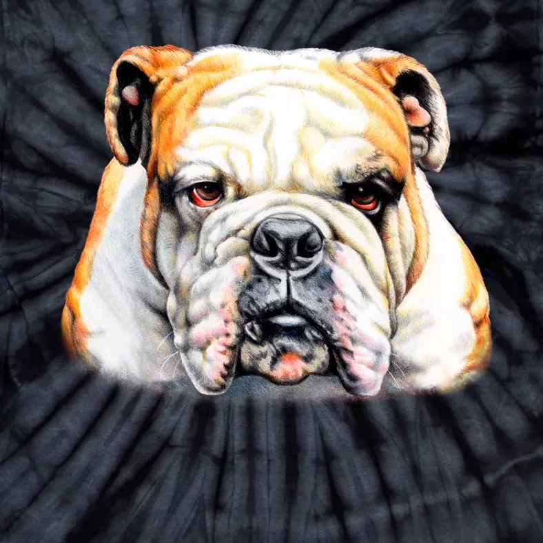 Bulldog Face Front Tie-Dye T-Shirt