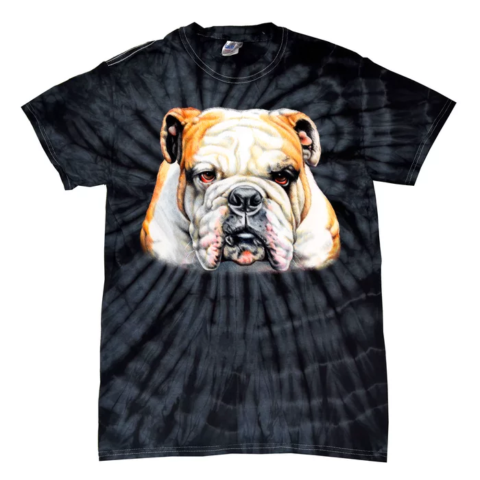 Bulldog Face Front Tie-Dye T-Shirt