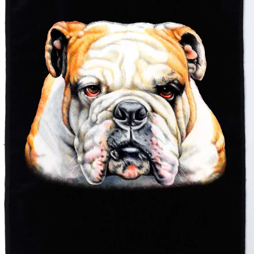 Bulldog Face Front Platinum Collection Golf Towel