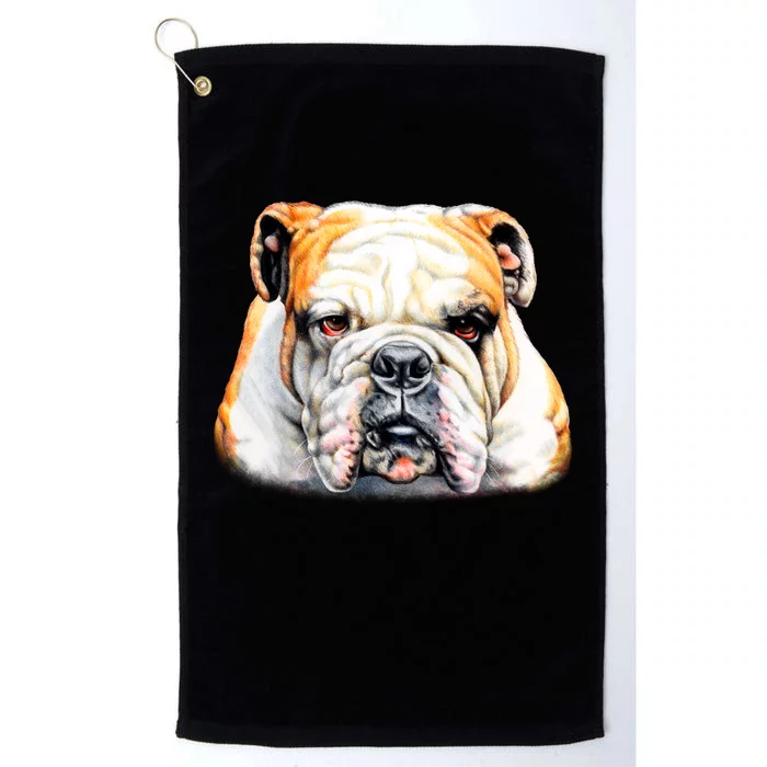 Bulldog Face Front Platinum Collection Golf Towel