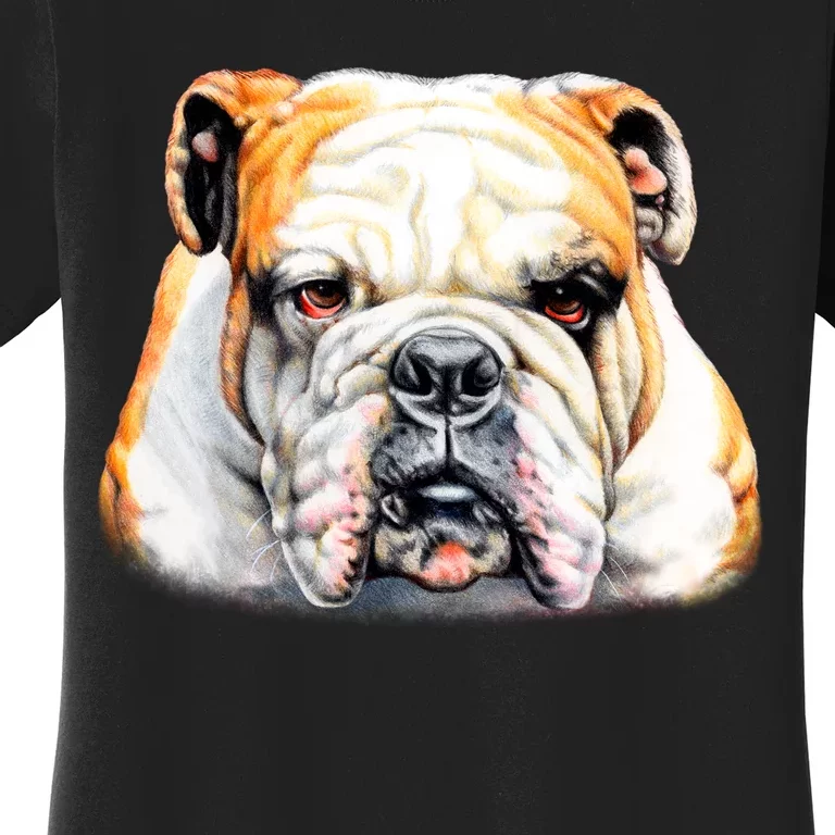 Bulldog Face Front Women's T-Shirt