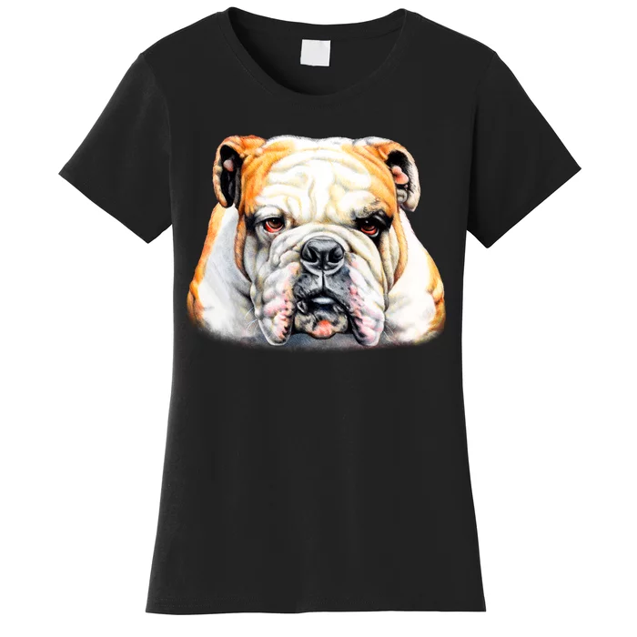 Bulldog Face Front Women's T-Shirt