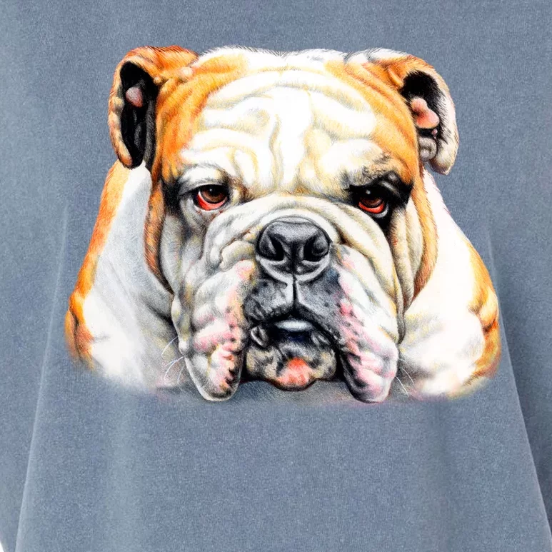 Bulldog Face Front Garment-Dyed Women's Muscle Tee