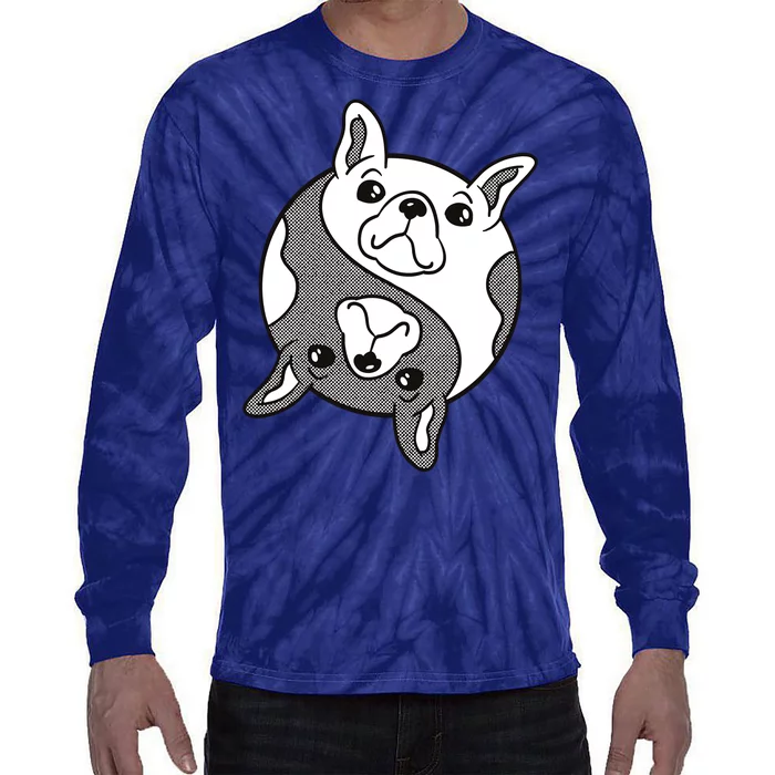 Bulldog Yin Yang Tie-Dye Long Sleeve Shirt