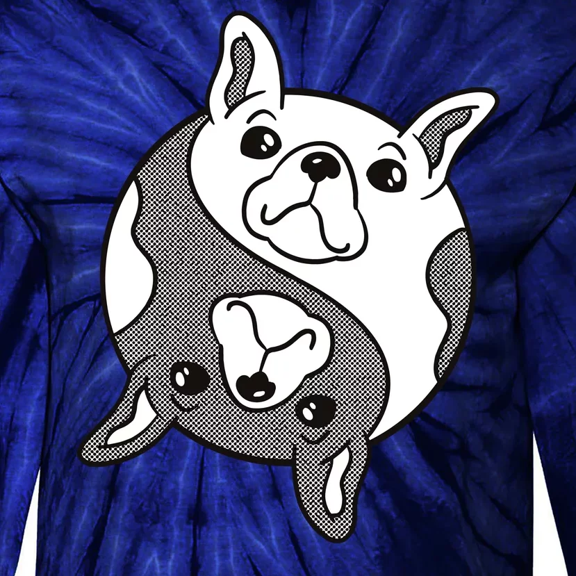 Bulldog Yin Yang Tie-Dye Long Sleeve Shirt