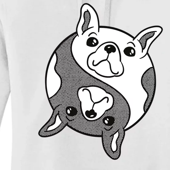 Bulldog Yin Yang Women's Pullover Hoodie