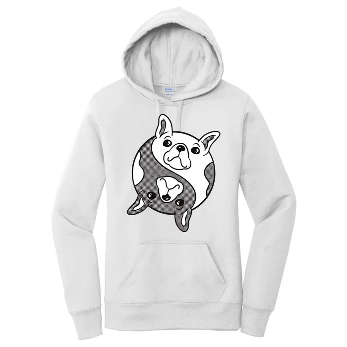 Bulldog Yin Yang Women's Pullover Hoodie