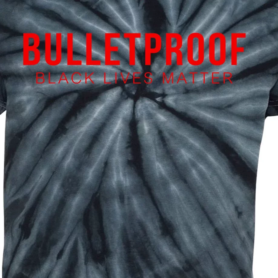 Bulletproof Black Lives Matter Logo Kids Tie-Dye T-Shirt