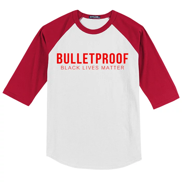 Bulletproof Black Lives Matter Logo Kids Colorblock Raglan Jersey