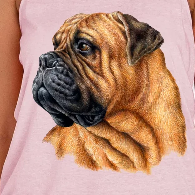 Bullmastiff Canine Dog Women's Knotted Racerback Tank