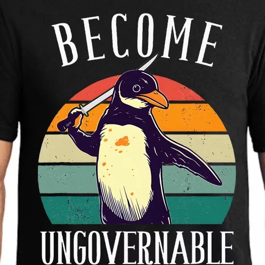 Become Ungovernable Meme Funny Penguin Pajama Set