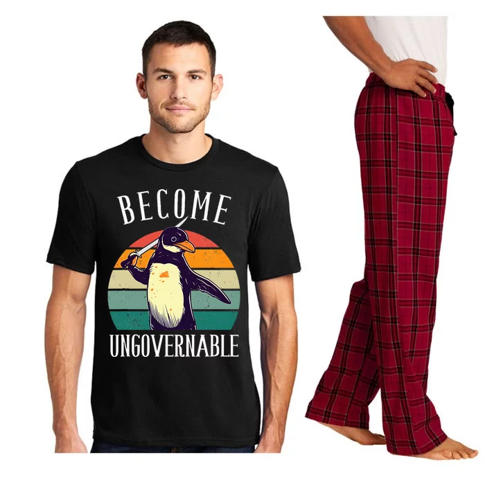 Become Ungovernable Meme Funny Penguin Pajama Set