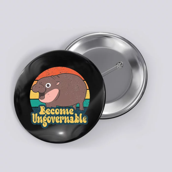 Become Ungovernable Moo Deng Humor Button