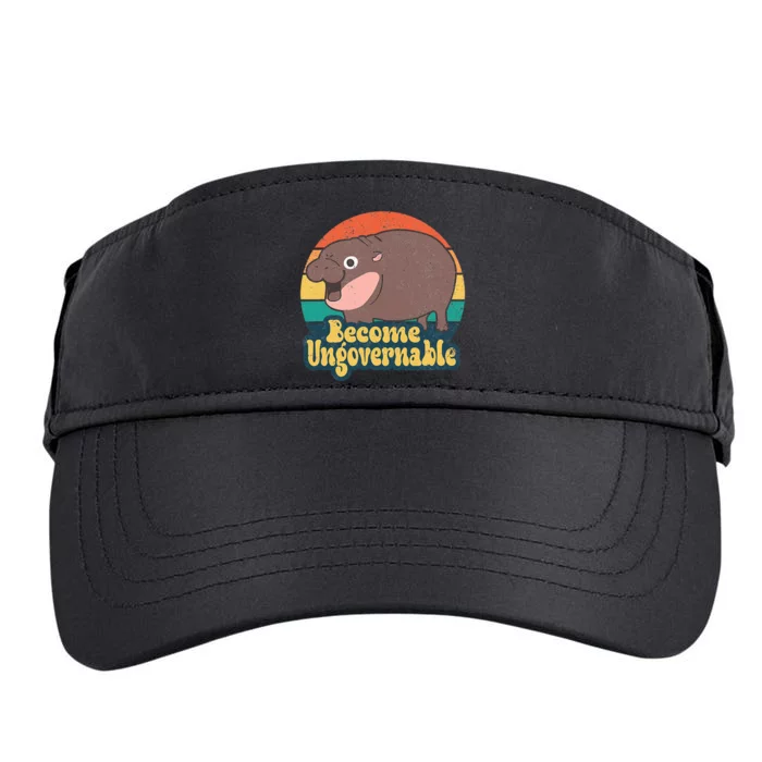 Become Ungovernable Moo Deng Humor Adult Drive Performance Visor