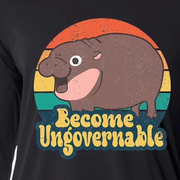 Become Ungovernable Moo Deng Humor Cooling Performance Long Sleeve Crew