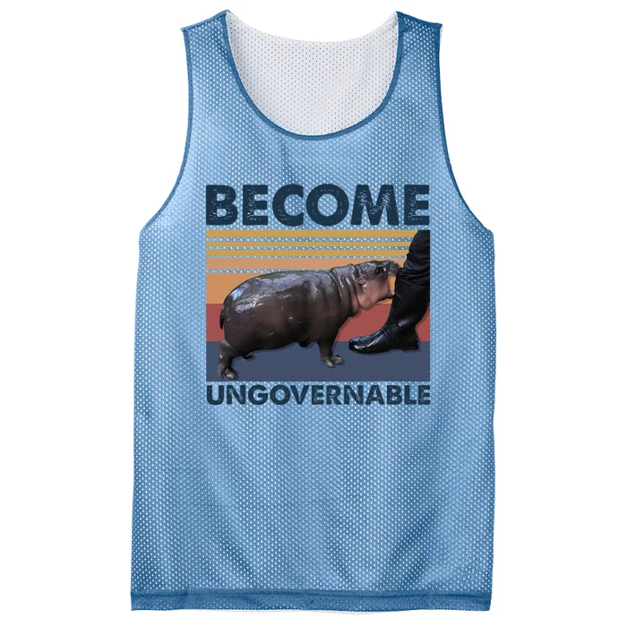 Become Ungovernable Moo Deng Cute Baby Hippo Mesh Reversible Basketball Jersey Tank