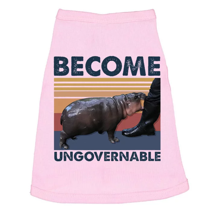 Become Ungovernable Moo Deng Cute Baby Hippo Doggie Tank