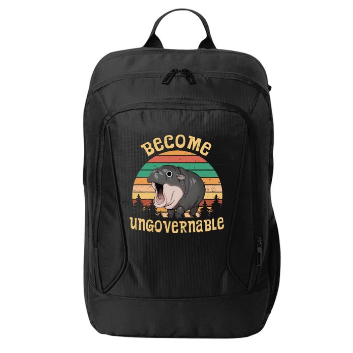 Become Ungovernable Moo Deng Baby Pygmy Hippo City Backpack