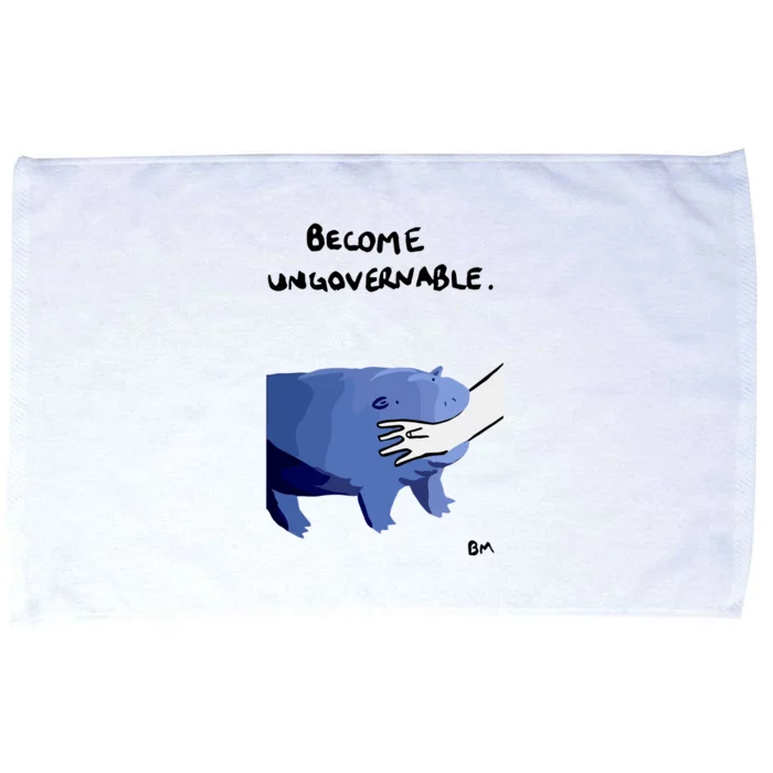 Become Ungovernable Moo Deng Microfiber Hand Towel