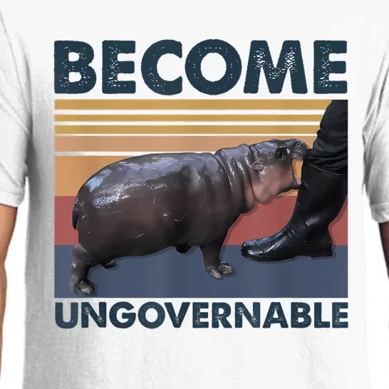 Become Ungovernable Moo Deng Cute Baby Hippo Funny Hippo Pajama Set