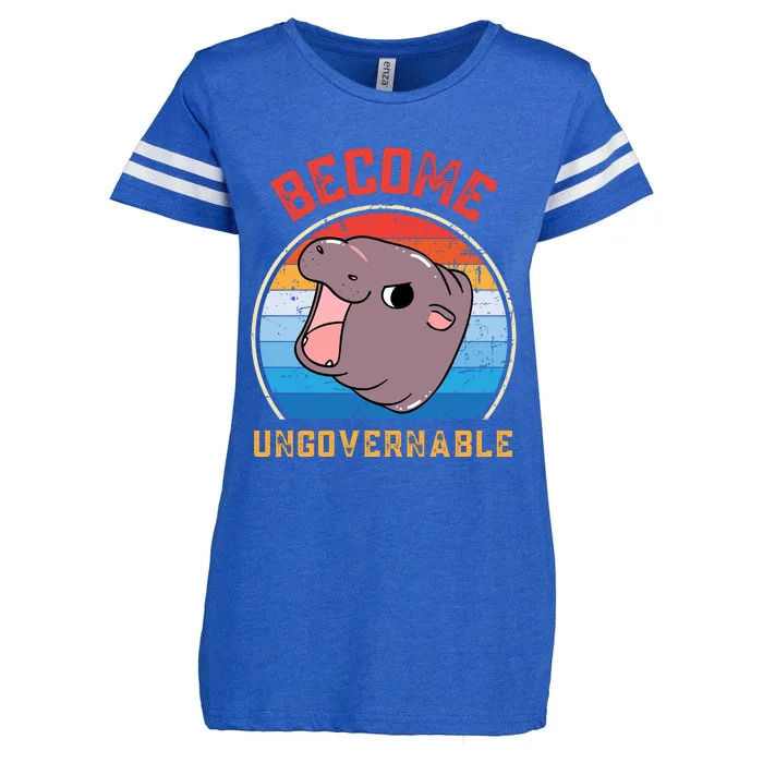 Become Ungovernable Moo Deng Enza Ladies Jersey Football T-Shirt