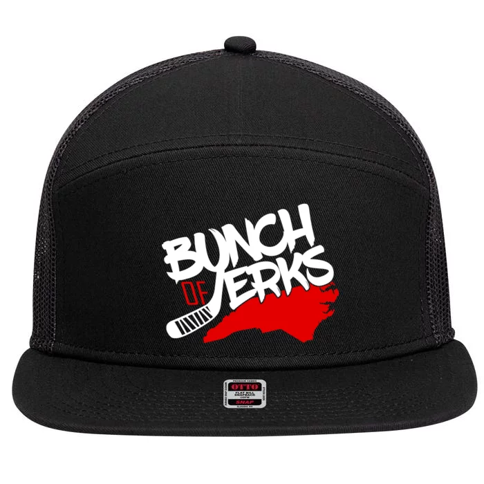 Bunch Of Jerks Carolina Hockey 7 Panel Mesh Trucker Snapback Hat