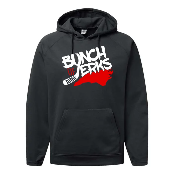 Bunch Of Jerks Carolina Hockey Performance Fleece Hoodie