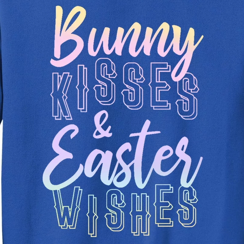 Bunny Kiss And Easter Wishes Cute Tall Sweatshirt