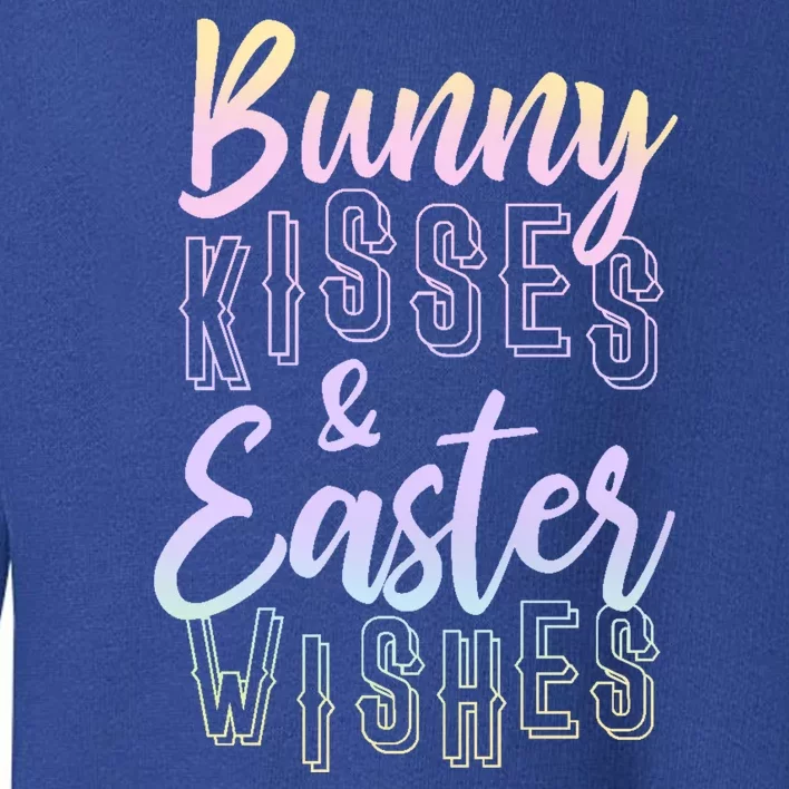 Bunny Kiss And Easter Wishes Cute Toddler Sweatshirt