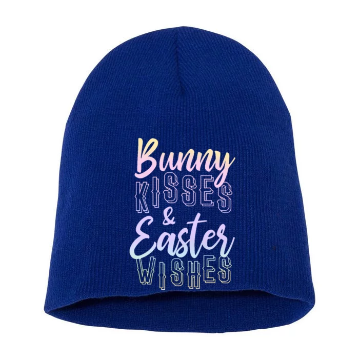 Bunny Kiss And Easter Wishes Cute Short Acrylic Beanie